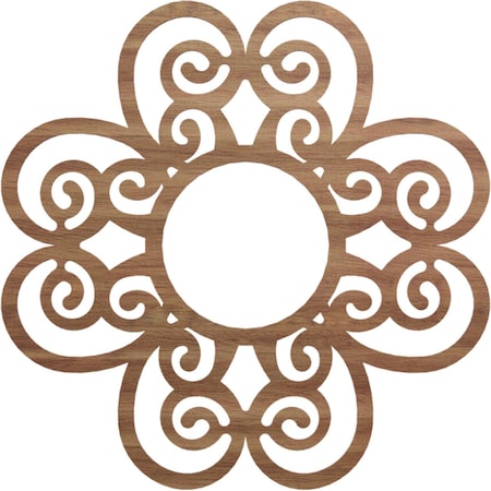 Ekena Millwork Cohen Wood Fretwork Pierced Ceiling Medallion, Walnut, 38"OD x 13"ID x 3/8"T CMWP38X38X0375COWA